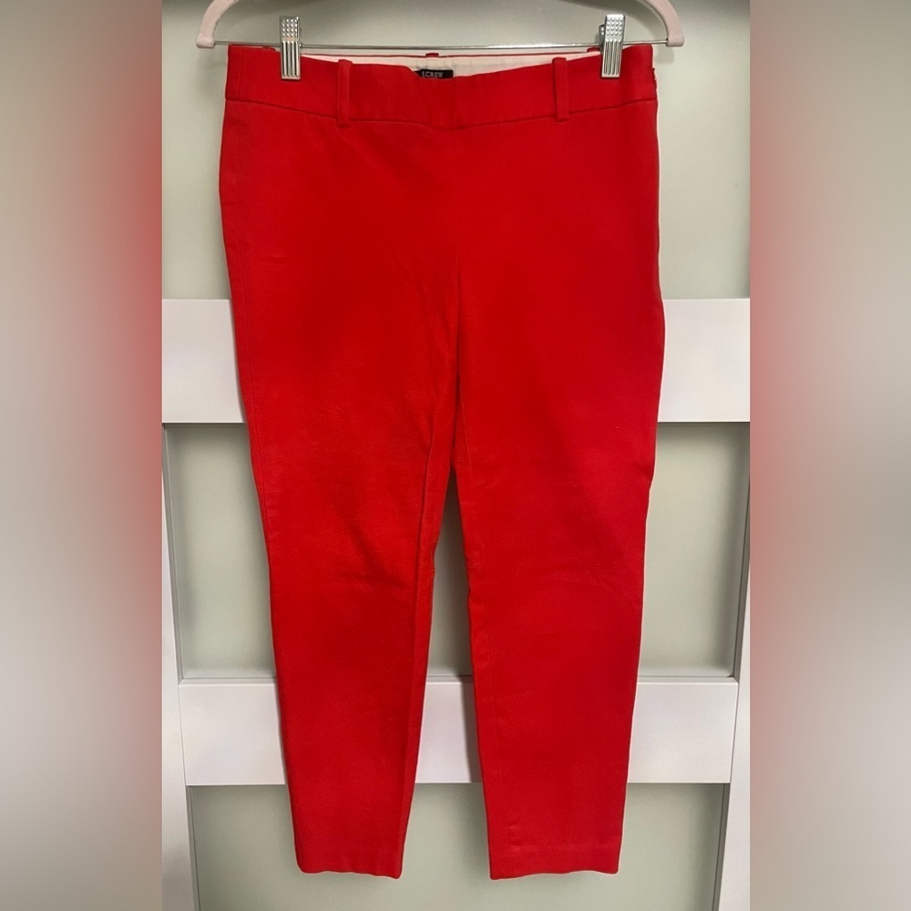 J. Crew Women's Coral Flat Front City Fit Stretch Cropped Pants